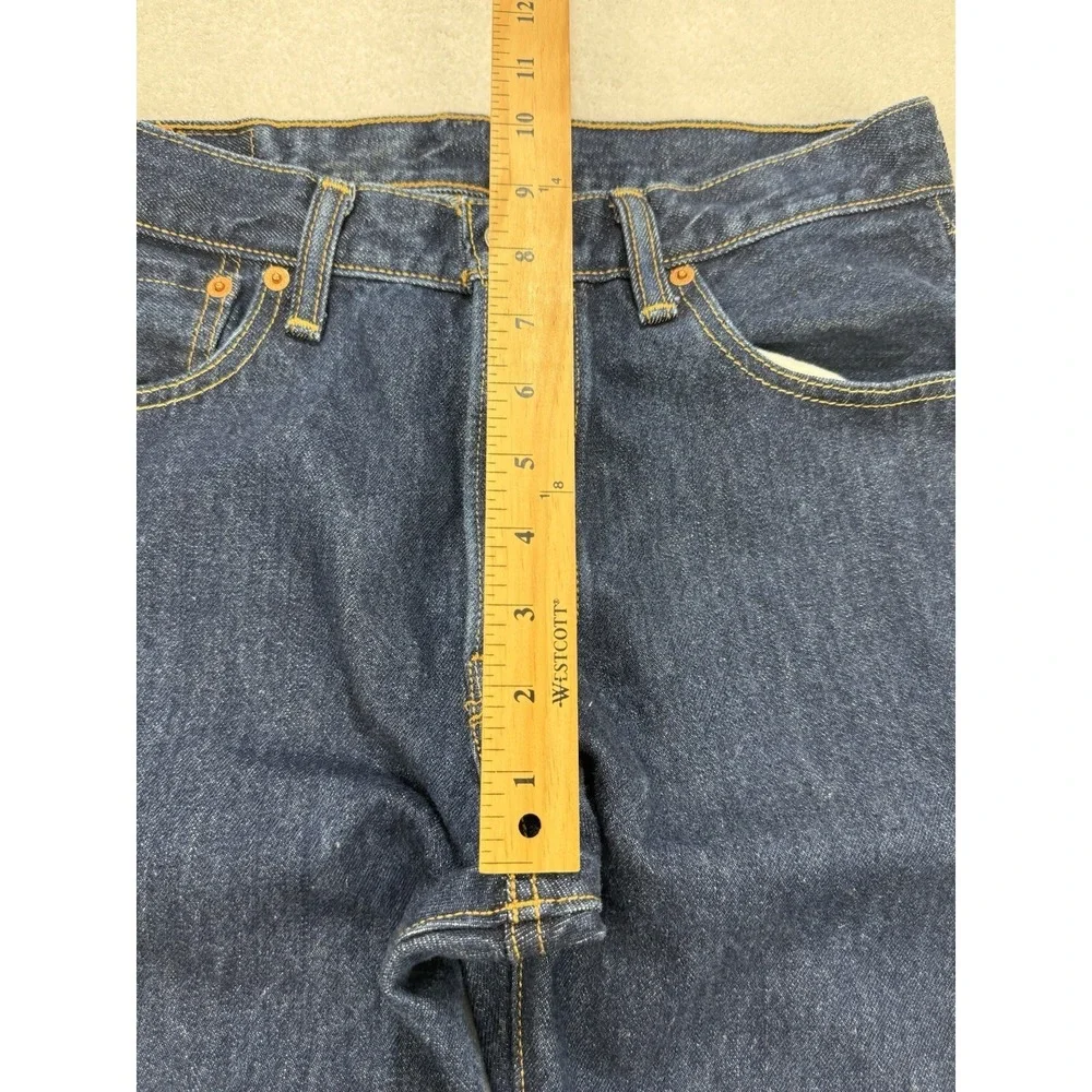 Levis 501 Jeans Men 30x32 Blue Distressed Straight Leg Button Fly‎ Denim